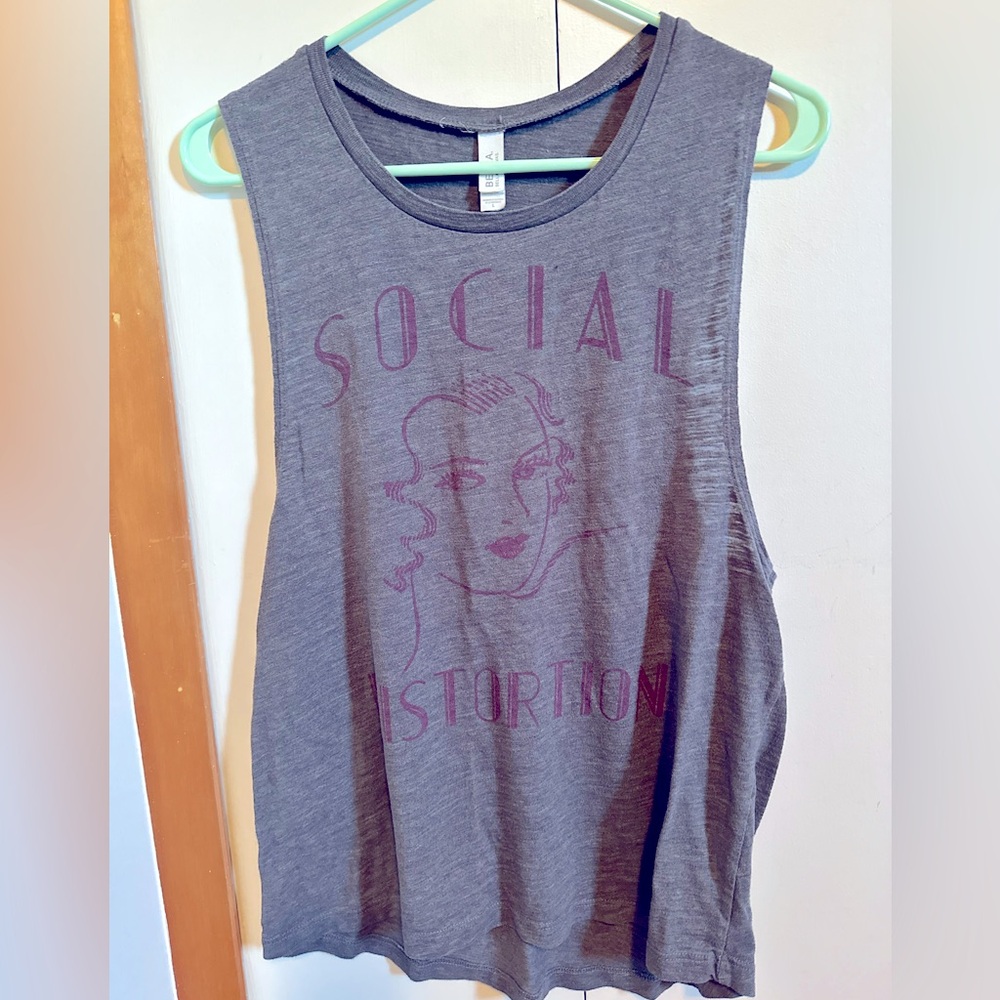 Large, women’s muscle tank. From Social Distortion concert.